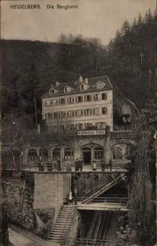 Ak Heidelberg am Neckar, Bergbahn, Station Schloss
