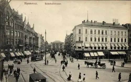 Ak Hannover in Niedersachsen, Bahnhofstraße