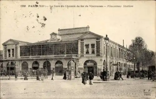 Ak Paris XII, Bahnhof Vincennes