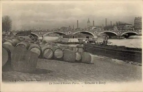 Ak Paris XII, Seine nach Bercy