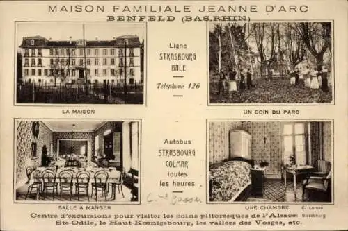 Ak Benfeld Elsass Bas Rhin, Maison Familiale Jeanne D'Arc