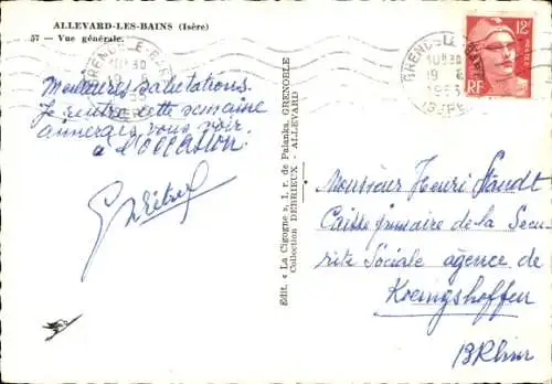 Ak Allevard les Bains Isère, Panorama