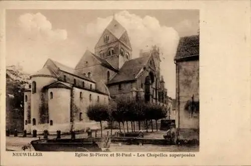 Ak Neuwiller lès Saverne Neuweiler Elsass Bas-Rhin, Kirche St. Peter und St. Paul, Kapellen