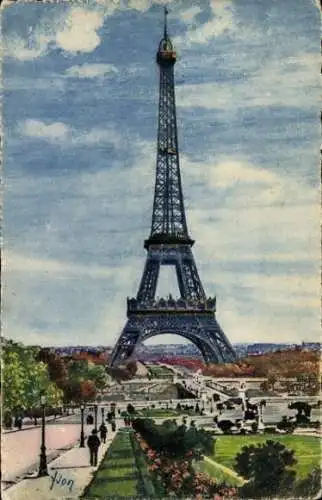 Ak Paris VII, La Tour Eiffel, Eiffelturm