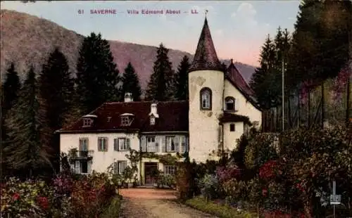 Ak Saverne Zabern Elsass Bas Rhin, Villa Edmond About