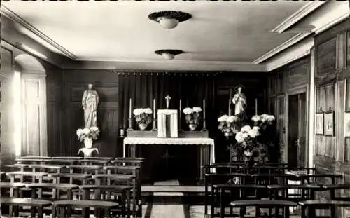 Ak Herrlisheim Herlisheim Elsass Bas Rhin, Pensionnat Ste-Marthe, Ecole Menagere, La Chapelle