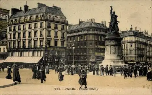 Ak Paris XVII., Place Clichy, Denkmal, Belle Jardiniere