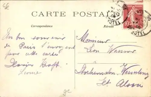 Ak Paris XVII., Place Clichy, Denkmal