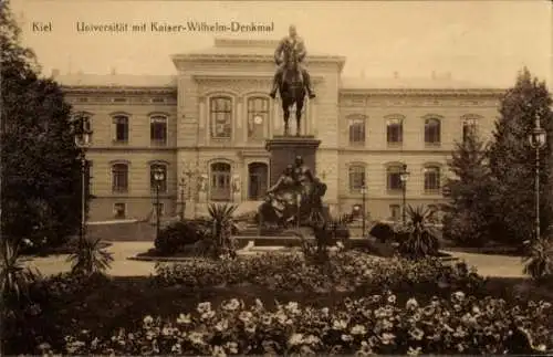 Ak Kiel, Universität, Kaiser-Wilhelm-Denkmal