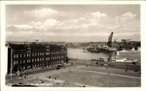 Ak Kiel, Hauptpost, Werftanlagen