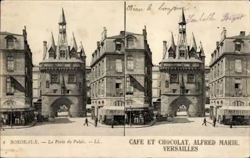 Ak Bordeaux-Gironde, La Porte du Palais, Bar