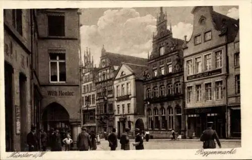 Ak Münster in Westfalen, Roggenmarkt