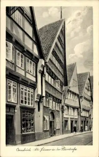 Ak Osnabrück in Niedersachsen, Bierstraße, alte Häuser