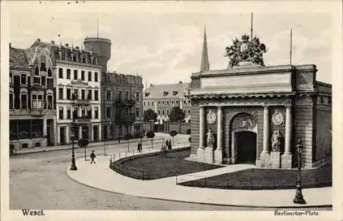 Ak Wesel am Niederrhein, Berlinertor-Platz