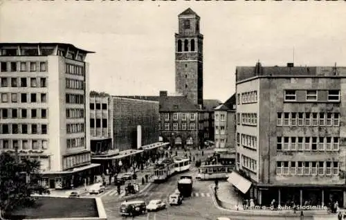 Ak Mülheim an der Ruhr, Stadtmitte, Straßenbahn