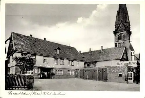 Ak Großrhüden Rhüden Seesen am Harz, Hotel Rathaus