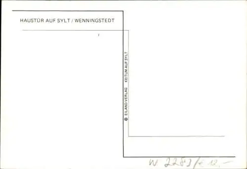 Ak Wenningstedt auf Sylt, Haustür