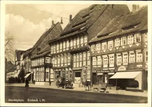 Ak Einbeck in Niedersachsen, Marktplatz, Geschäfte