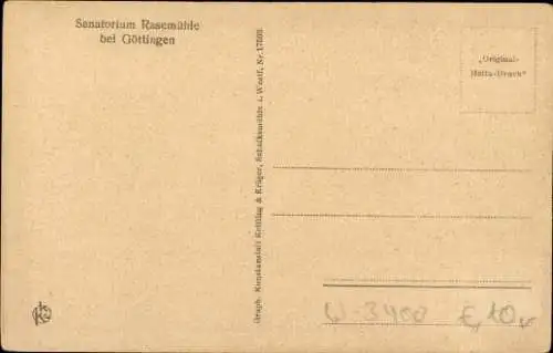 Ak Tiefenbrunn Mengershausen Rosdorf, Landessanatorium Rasemühle, Speisesaal Hauptgebäude