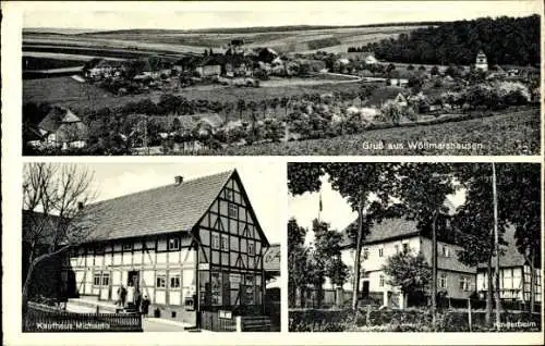 Ak Wöllmarshausen Gleichen Landkreis Göttingen, Kaufhaus Michaelis, Kinderheim, Panorama