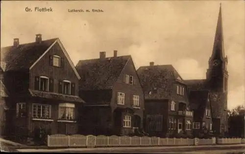 Ak Hamburg Altona Groß Flottbek, Lutherstraße, Kirche