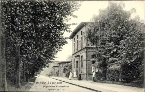 Ak Hamburg Nord Eppendorf, Allgemeines Krankenhaus, Pavillon 15 bis 19