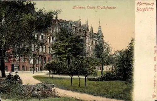Ak Hamburg Mitte Borgfelde, Anlagen Claus Groth Straße