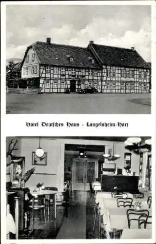 Ak Langelsheim Harz, Hotel Deutsches Haus, Innenansicht