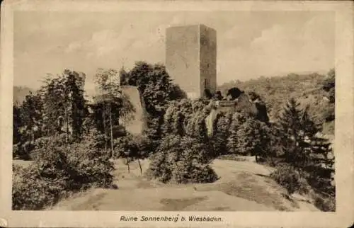 Ak Sonnenberg Wiesbaden in Hessen, Ruine Sonnenberg