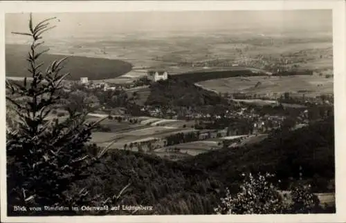 Ak Lichtenberg Fischbachtal im Odenwald, Panorama, Blick vom Rimdidim