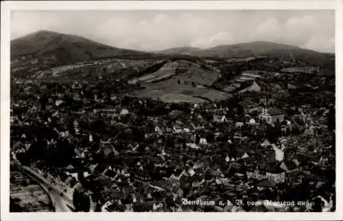 Ak Bensheim an der Bergstraße Hessen, Panorama, Luftbild