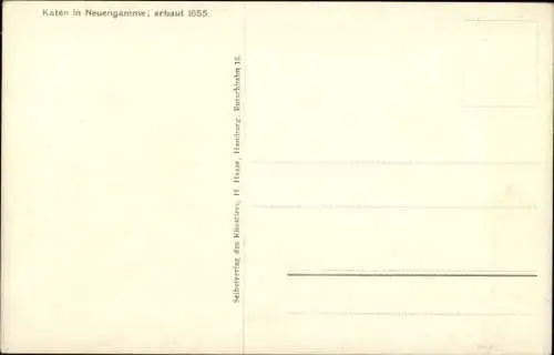 Künstler Ak Hamburg Bergedorf Neuengamme, Katen, erbaut 1655