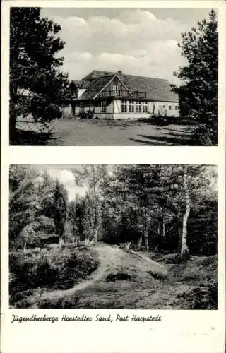 Ak Harpstedt im Walde in Oldenburg, Jugendherberge Horstedter Sand, Außenansicht