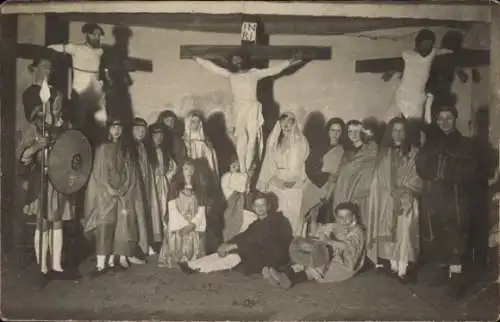 Foto Ak Passionsspiel, Schauspieler, Jesus, Kreuz