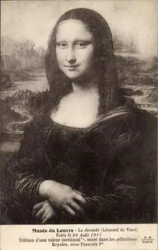 Künstler Ak Vinci, L. de, Die Mona Lisa, Louvre Museum