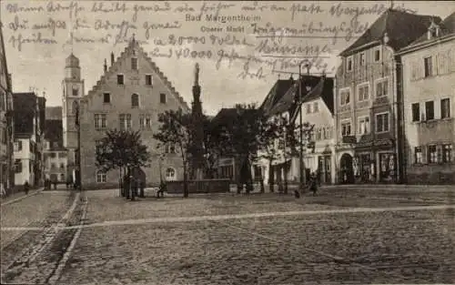 Ak Bad Mergentheim in Tauberfranken, oberer Markt