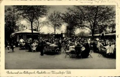 Ak Berlin Neukölln, Volkspark am Tempelhofer Feld, Restaurant, Ökonom Georg Herrmann