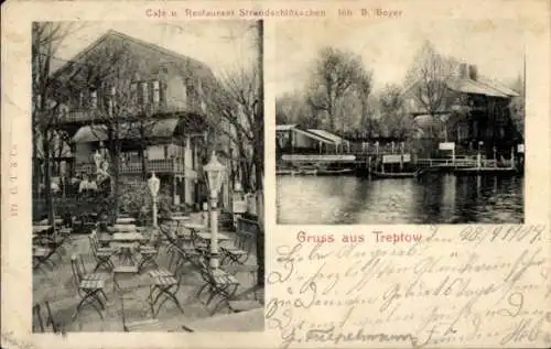 Ak Berlin Treptow, Café und Restaurant Strandschlösschen