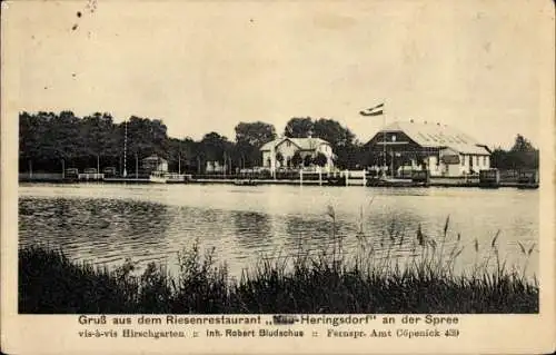 Ak Berlin Köpenick, Riesenrestaurant Neu Heringsdorf an der Spree, Inh. Robert Bludschus