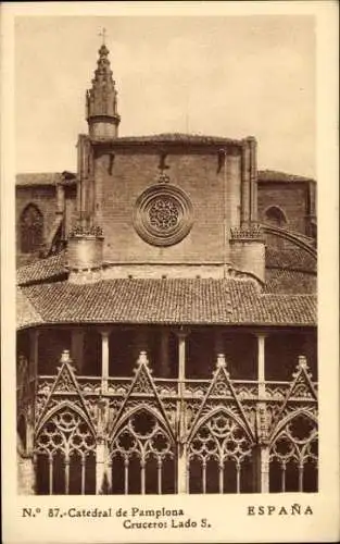 Ak Pamplona Navarra, Kathedrale, Crucero, Lado S