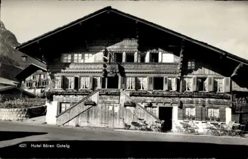 Ak Gsteig bei Gstaad Kanton Bern, Hotel Bären