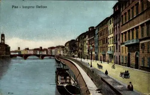 Ak Pisa Toscana, Lungarno Mediceo