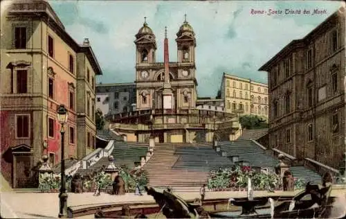 Ak Roma Rom Lazio, Santa Trinità dei Monti