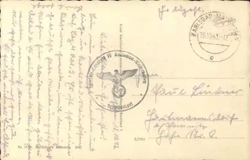 Ak Karlovy Vary Karlsbad Stadt, Panorama, Blick vom Bad V