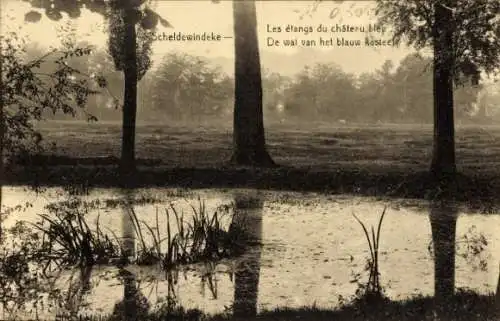 Ak Scheldewindeke Ostflandern, Château Ponds