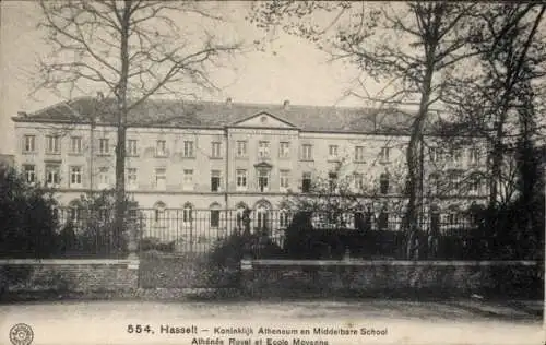 Ak Hasselt Flandern Limburg, Athénée Royal und Ecole Moyenne