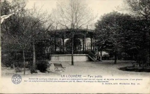 Ak La Louvière Wallonien Hennegau, Park, Pavillon