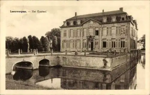 Ak Leeuwergem Zottegem Ostflandern, Schloss, Brücke