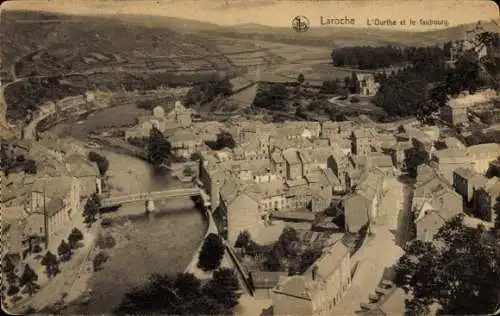 Ak Laroche La Roche in den Ardennen Wallonien Luxemburg, Ourthe und die Vororte