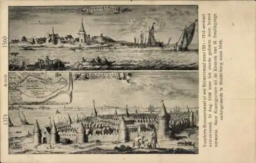 Ak Rilland Reimerswaal Zeeland Niederlande, Voorheen Rommerswael von wel Reimerswaal anno 1551